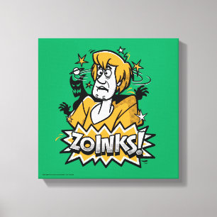Toile "Zoinks hirsute !" Graphique tramé