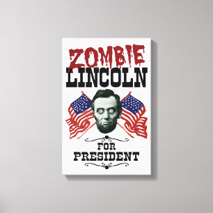 Toile Zombie Lincoln pour le président - Élections amusa