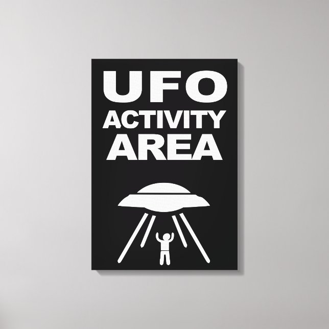 Toile zone d'activité UFO, conception geek (Recto)