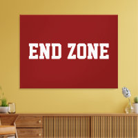 ZONE DE BOUT Fun Texte de Football Athlétique sur 