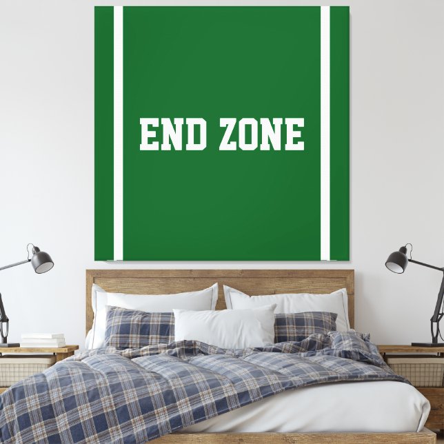 Toile ZONE DE BOUT Texte Blanc Bordures Rayées Sur Fond  (Insitu(Chambre))