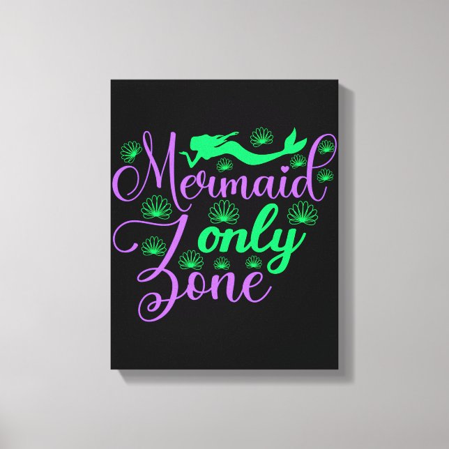 Toile Zone de sirène seulement dans Neon Green et Purple (Recto)
