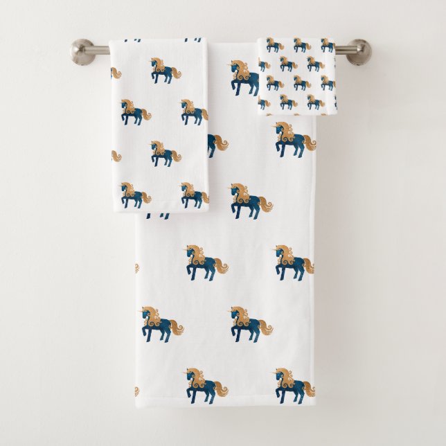 TOILETTE BLEUE OR UNICORN BLANC (En situation)