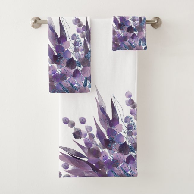 TOILETTE DE SALLE DE BAIN EUCALYPTUS BLANC PURPLE (En situation)