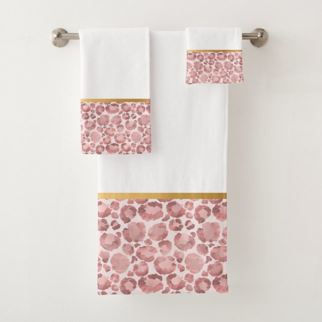 TOILETTE DE SALLE DE BAINS EN LEOPARD ROSE LUXE (En situation)