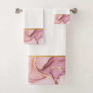 TOILETTE DE SALLE DE BAINS EN OR LUXE PASTEL MARBR
