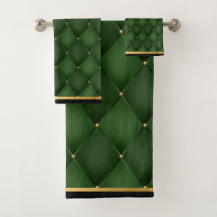 TOILETTE DE SALLE DE BAINS EN VERT VERT ET NOIR