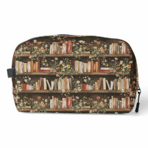Étagères à livres et fleurs Trousse de cosmétiques