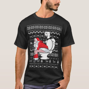 Toilette Funny Père Noël laide Sweat de Noël Funny