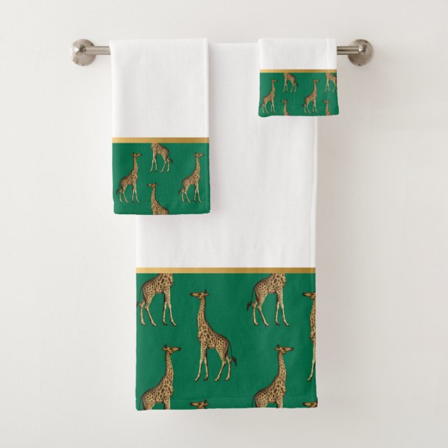 TOILETTE JUNGLE GIRAFFE GOLD TRIMMEE (En situation)