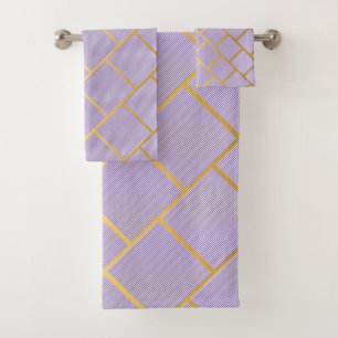 TOILETTE LUXE PURPLE STRIPE SALLE DE BAINS ABSTRAI