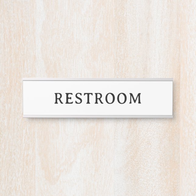 TOILETTE | Plaque de nom de porte moderne professi (Devant)