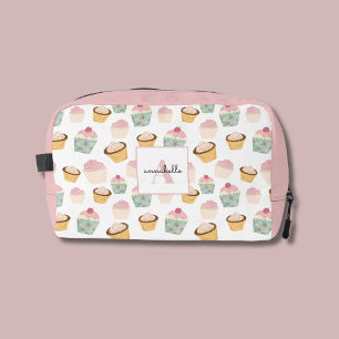 Toilette Trousse de maquillage à monogramme Girly Cupcake