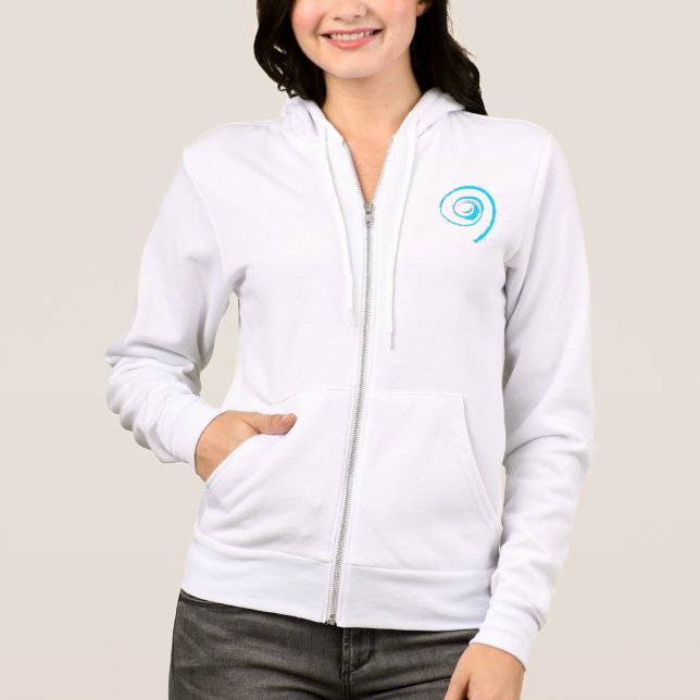 Toison de femme avec Zip et Sweat - shirt à capuch (Devant)