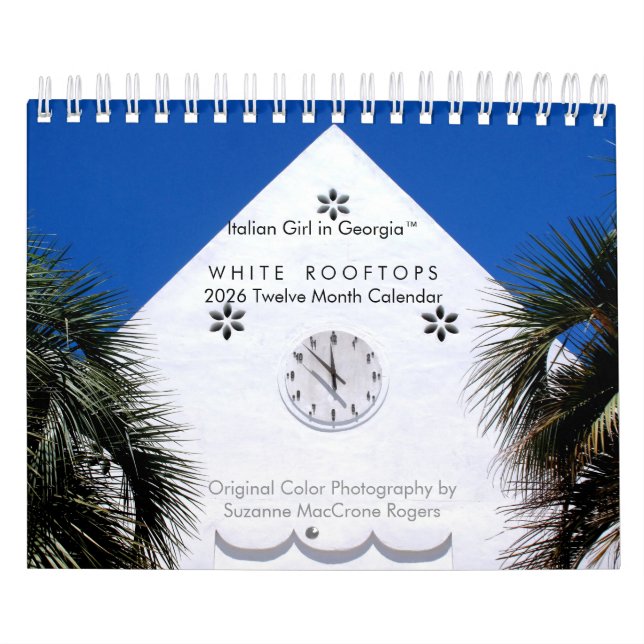 Toits Blancs - Calendrier 2026 de 12 Mois (Protection)