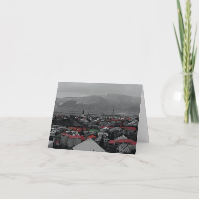 Toits colorés Cartes pour notes (Devant)