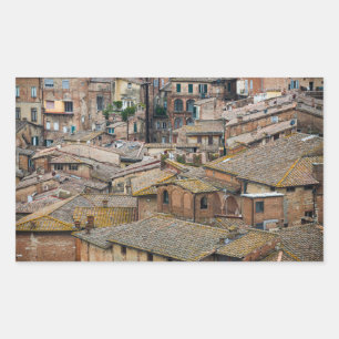 Toits en Siena rectangulaire photo autocollant