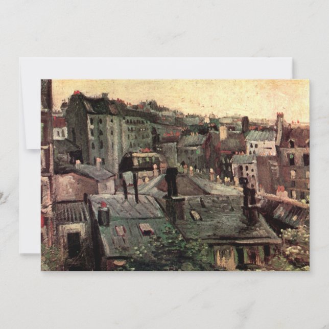 Toits et arrières de maisons par Vincent van Gogh (Devant)