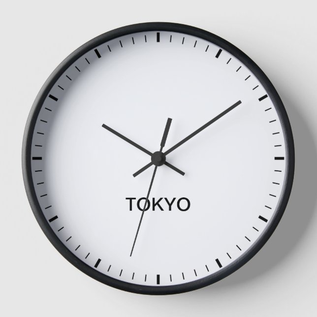 Tokyo fuseau horaire Salle de presse Style Horloge (Recto)
