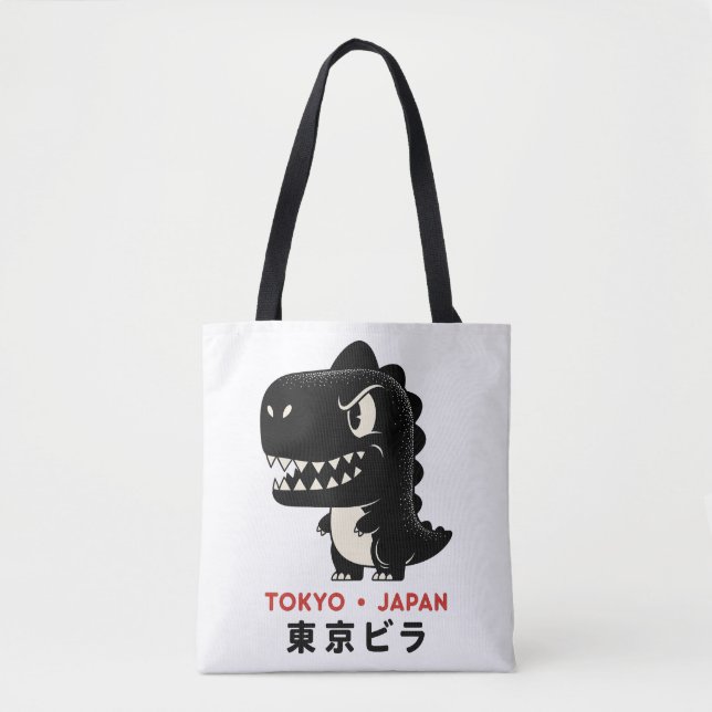 TOKYO JAPAN GODZILLA TOTE BAGS (Devant)