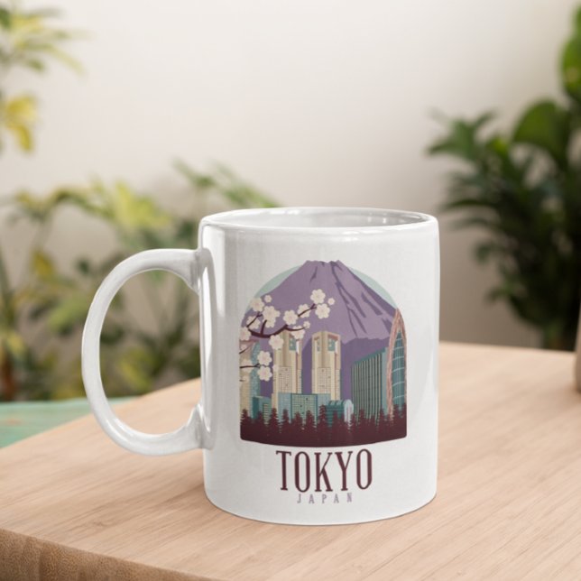 Tokyo Japon Japon Vintage voyage café Mug (Tokyo Japan Vintage Travel Mug)