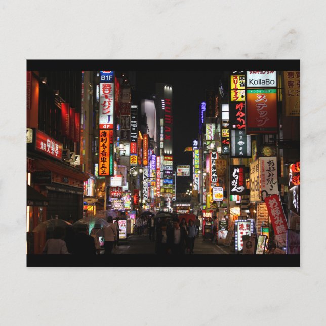 Tokyo Neons par carte postale de nuit (Devant)