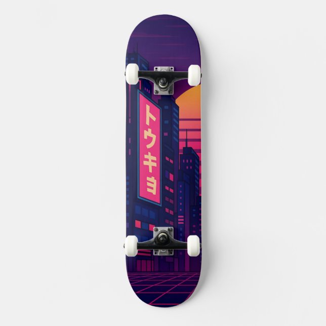 Tokyo Retro-Style Skateboard (Recto)