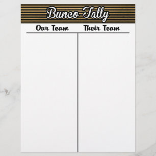 Tôle Bunco - Bande noire et or