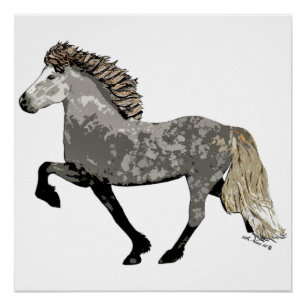 Tolérance islandaise Horse Art Déco Astrid