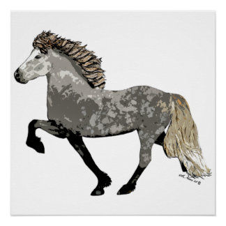Tolérance islandaise Horse Art Déco Astrid