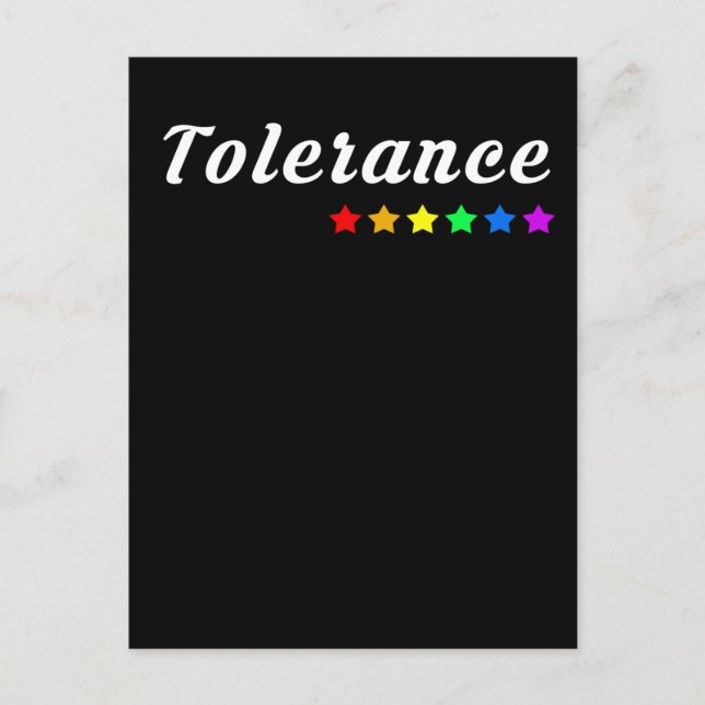 Tolérance | LGBTQ+ Pride carte postale (Devant)
