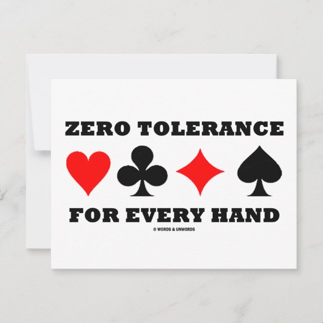 Tolérance Zéro Pour Chaque Main (Devant)