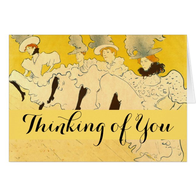 Tolouse-Lautrec Dancing Girls Yellow Poster Art (Devant horizontal)