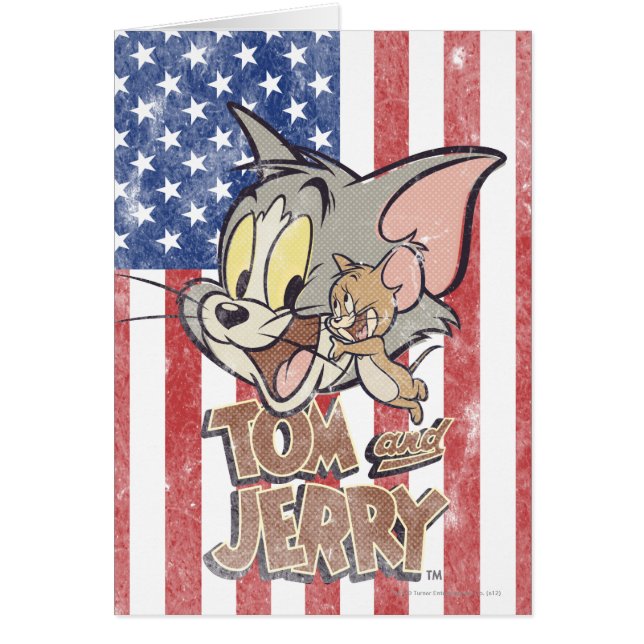 Tom & Jerry avec le drapeau américain (Devant)