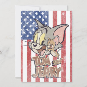 Tom & Jerry avec le drapeau américain