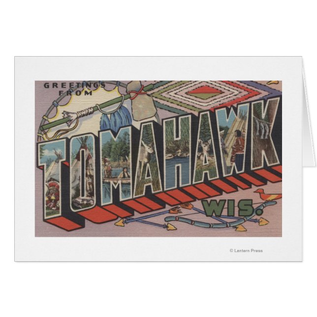 Tomahawk, Wisconsin - Scènes de grandes lettres (Devant horizontal)