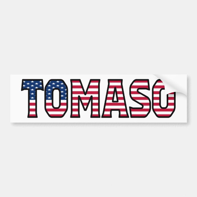 Tomaso Nom Vorname USA Aufkleber Sticker Auto (Devant)