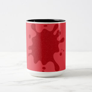 Tomate rouge éclaboussure personnalisée Mug à deux