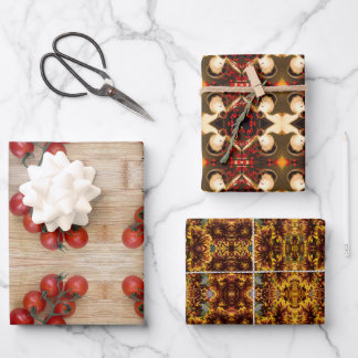 TOMATES, CHAT SIAMESE et FLEURS ! ! Papier cadeau