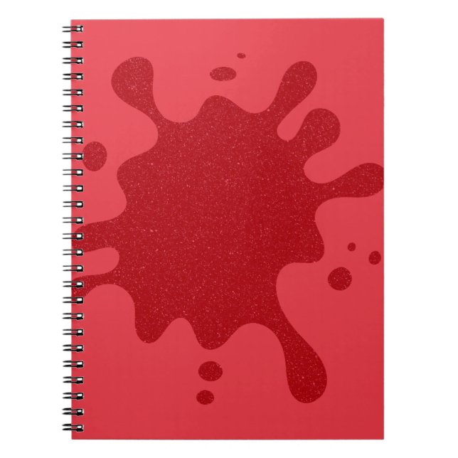 Tomato Red Splash Custom Spiral Photo Carnet (Devant)