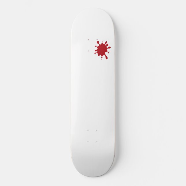 Tomato Red Splatter Custom Skateboard (Recto)