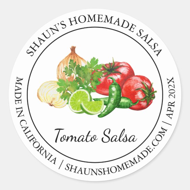 Tomato Salsa étiquette moderne (Devant)