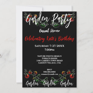 TOMATO VINE PHOTO JARDIN INVITATION PARTI