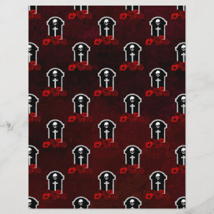 Tomb Stones & Rose Halloween Papier à gratter