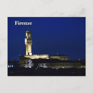 Tombe de nuit à Firenze carte postale