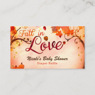 Tombent amoureux Automne Citrouilles Cartes de Tir