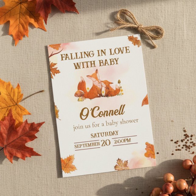 "Tomber amoureux de bébé" Invitation à une baby sh (Créateur téléchargé)