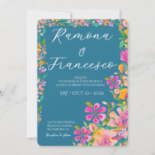 Tomber Amoureux de Vous Invitation de Mariage Flor
