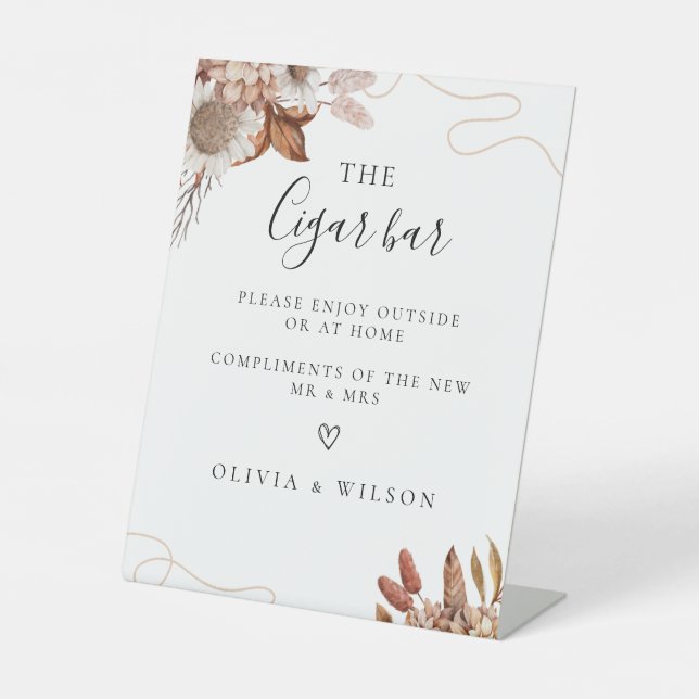 Tomber amoureux | Panneau Boho Fleurs Mariage Ciga (Recto)