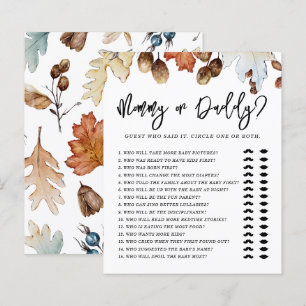 Tomber dans l'amour Automne Baby shower maman ou p